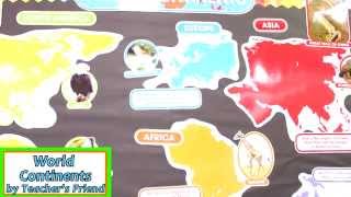 World Continents Bulletin Board Set by Teacher's Friend