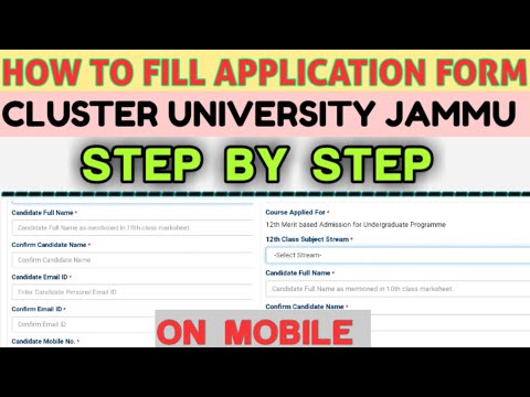 HOW TO FILL CLUSTER UNIVERSITY APPLICATION FORM ON MOBILE | CLUSTER UNIVERSITY ADMISSION FORM 2022