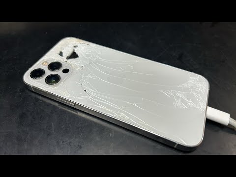 後ろがバキバキ】iPhone 12 Pro 背面ガラス割れ交換修理 - YouTube
