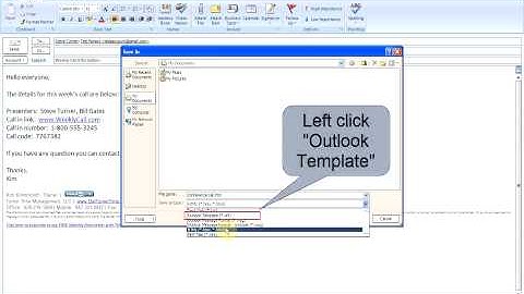 Old Version Tutorial - How to Create and Use an e-mail Template (Outlook 2007)