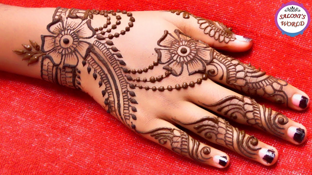 Back Hand Mehndi Jewellery Design Henna For Wedding