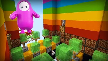 Fall guys in Minecraft with minecraft command blocks | Daily dose of minecraft