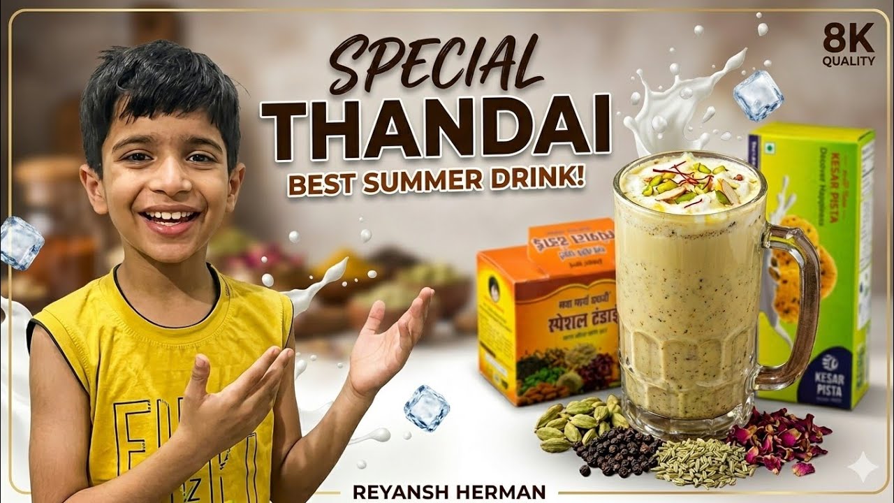 reyansh making thandai l how to make thandai l how to make thandai at home