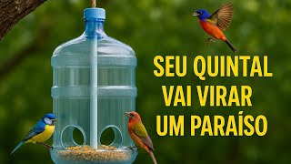 Comedouro fácil que deixa seu quintal um paraíso de pássaros! #pássaros #quintal #natureza  screenshot 1