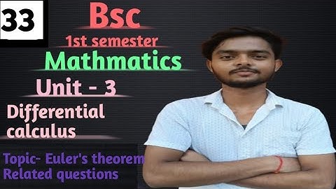 Unit - 3 | Euler