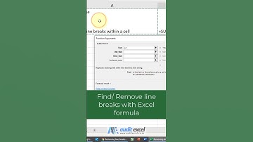 Formula to remove line breaks in Excel