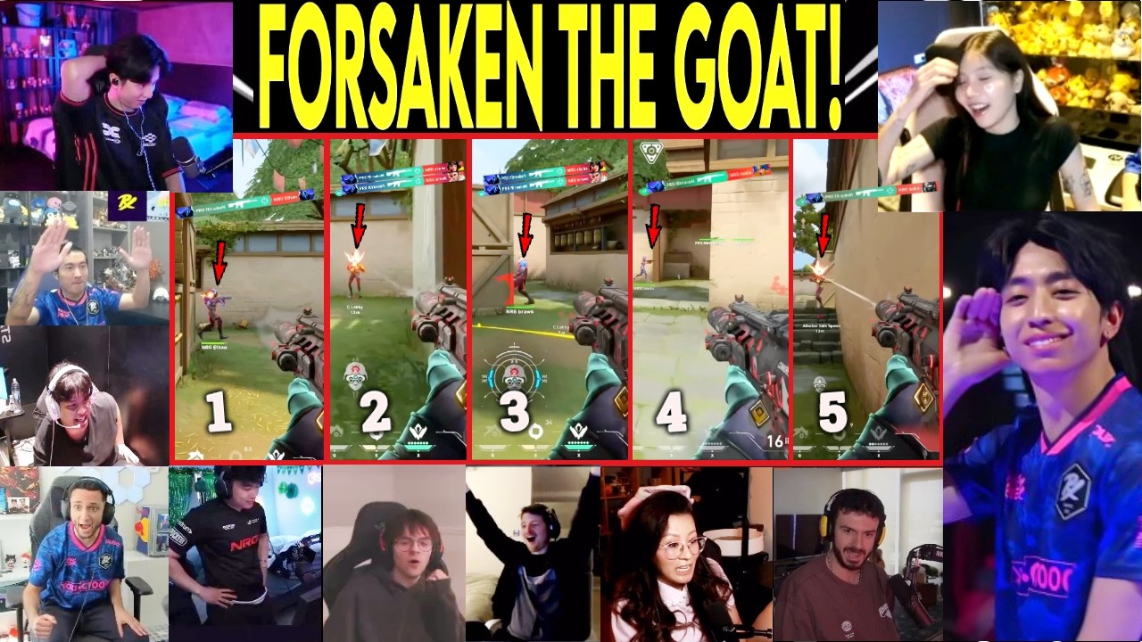 Valorant Streamers/Pros React to PRX Forsaken Craziest Unexpected Winning Ace Against NRG