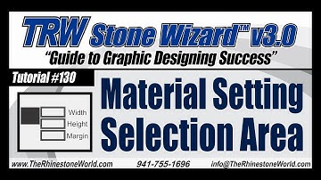 TRW Stone Wizard 3 0 Tutorial Video 130 Material Setting Selection Area