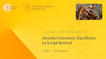 Awards Ceremony: Excellence in Script Revival | Tim Brookes