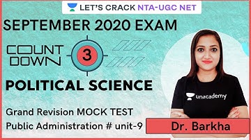 Grand Revision MOCK TEST Public Administration unit # 9 | Political Science |  NTA-UGC NET