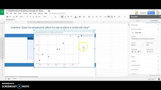 PLTW IED 4.4 Scatter Plot and Trend Line in Google Sheets