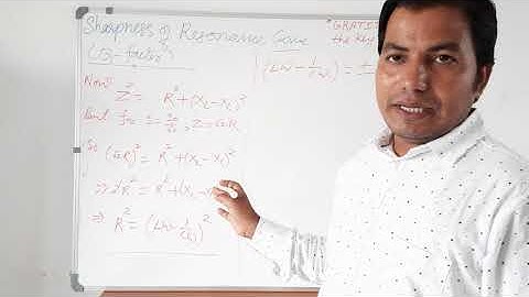 Sharpness of resonance curve or Quality factor in LCR series AC circuit