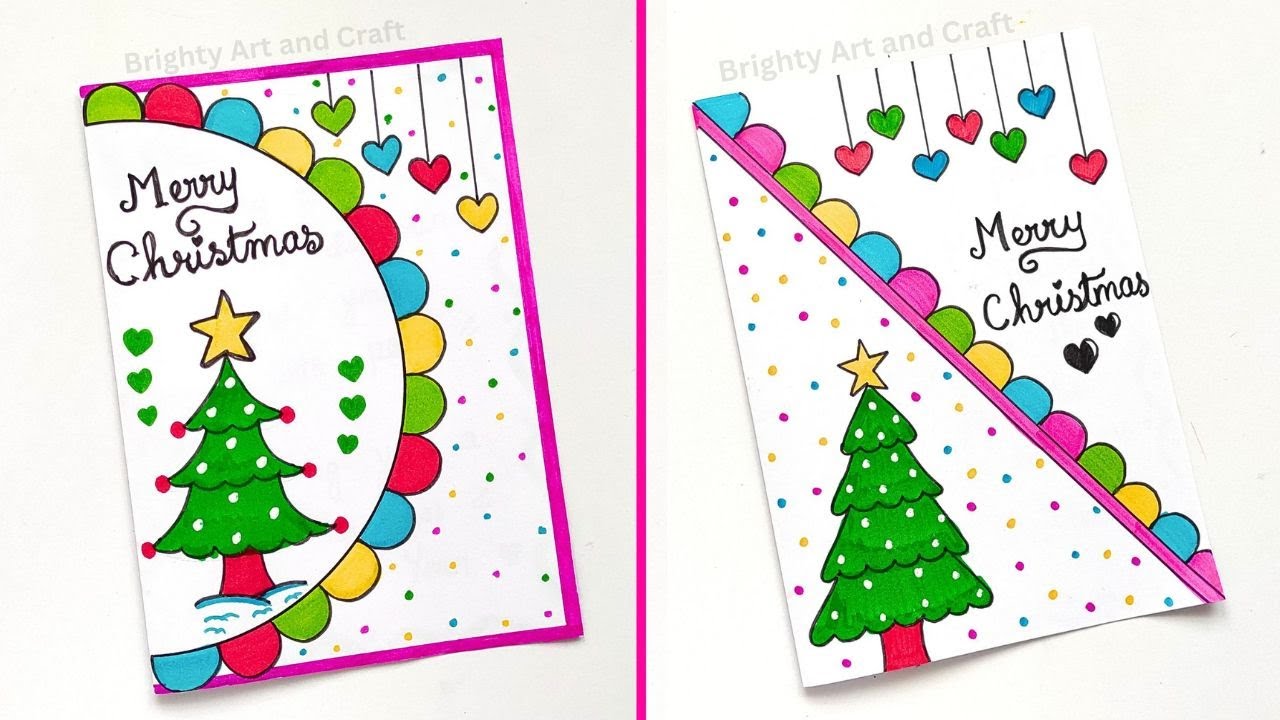 2 Easy & Beautiful Christmas Card | Merry Christmas Greeting Card | How ...