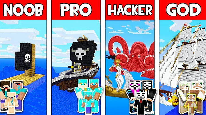 Minecraft - NOOB vs PRO vs HACKER vs GOD : FAMILY PIRATE SHIP in Minecraft ! Animation