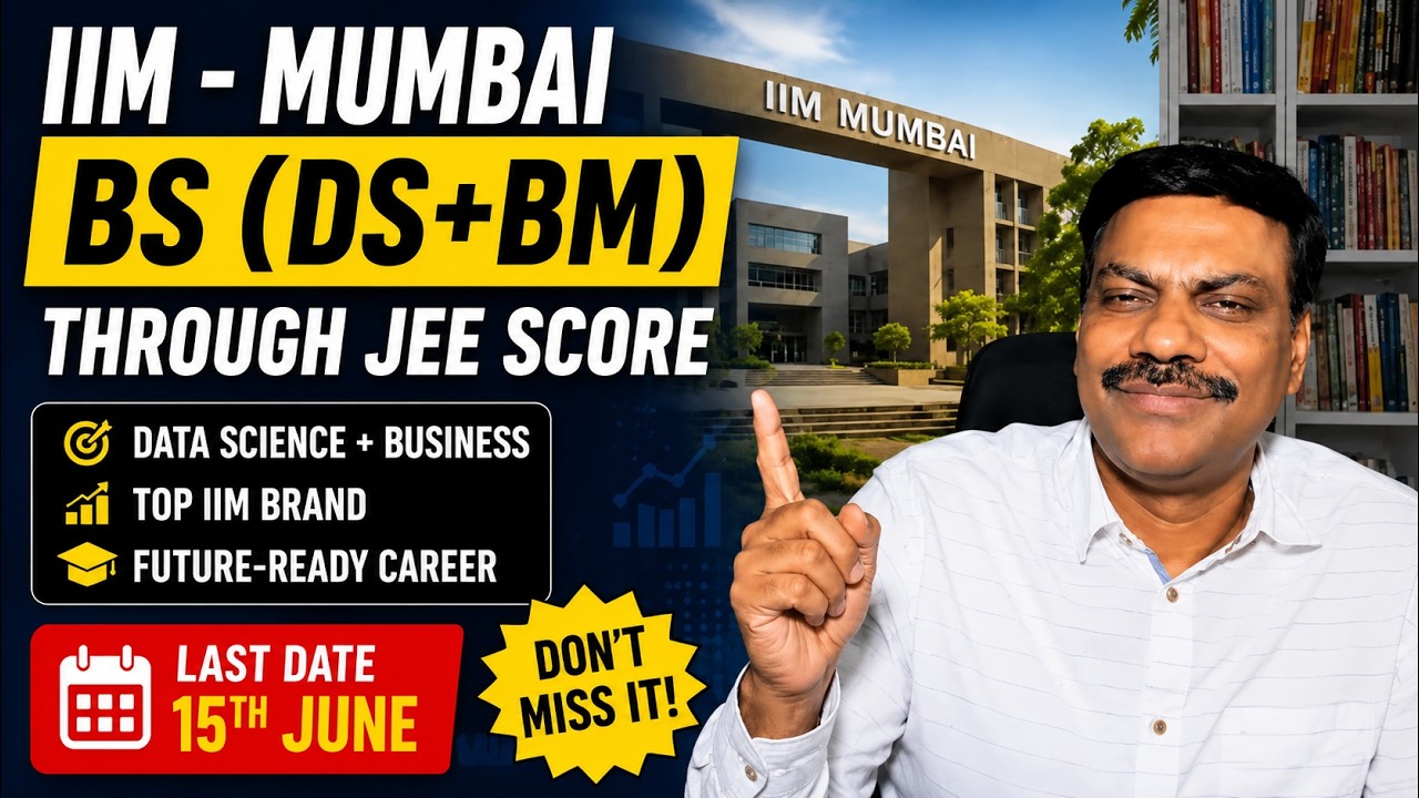 IIM Mumbai Launches BS in Digital Science & Business Management for 2026, Accepts JEE Main Scores
