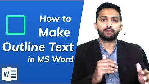 How to Create an Outline on Text in Microsoft Word