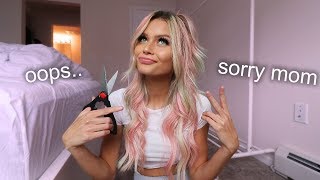 cutting & dying my hair pink..