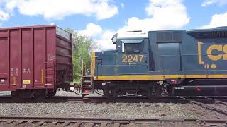 CSX westbound local train going backwards in Marion Ohio.
