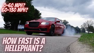 TESTING 0-60 & 60-130 TIMES IN MY HELLEPHANT CHRYSLER 300 *NO TRACTION*