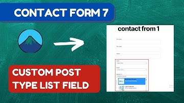 How To Add Custom Post Type List Field In Contact Form 7 2025