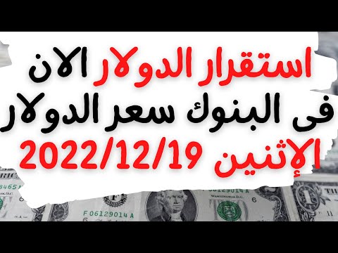 سعر الدولار اليوم فى مصر الإثنين 2022 12 19