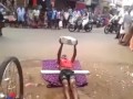 Crazy  Performance of street performer in Kerala