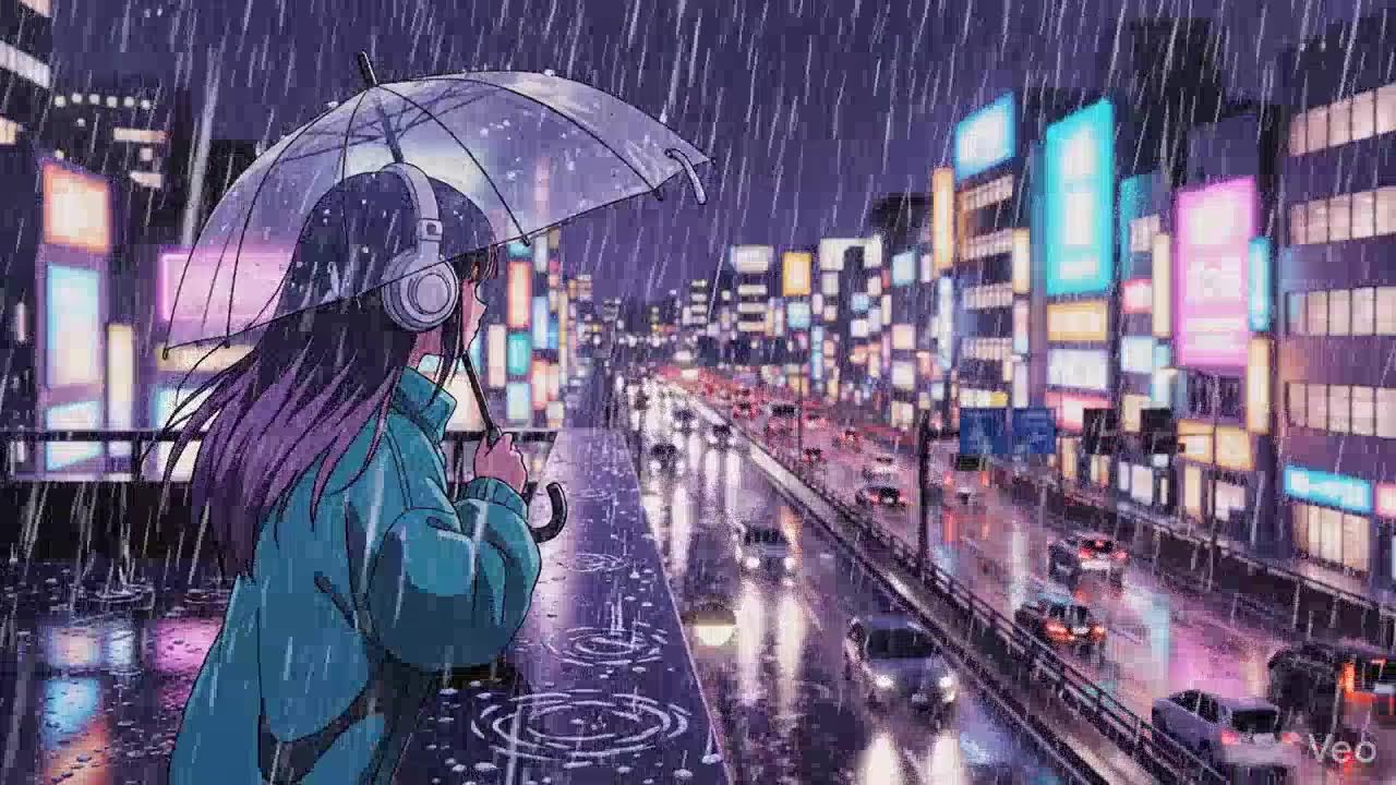 Neon City Rain 🌧️ Lofi Beats for Relaxing Nights