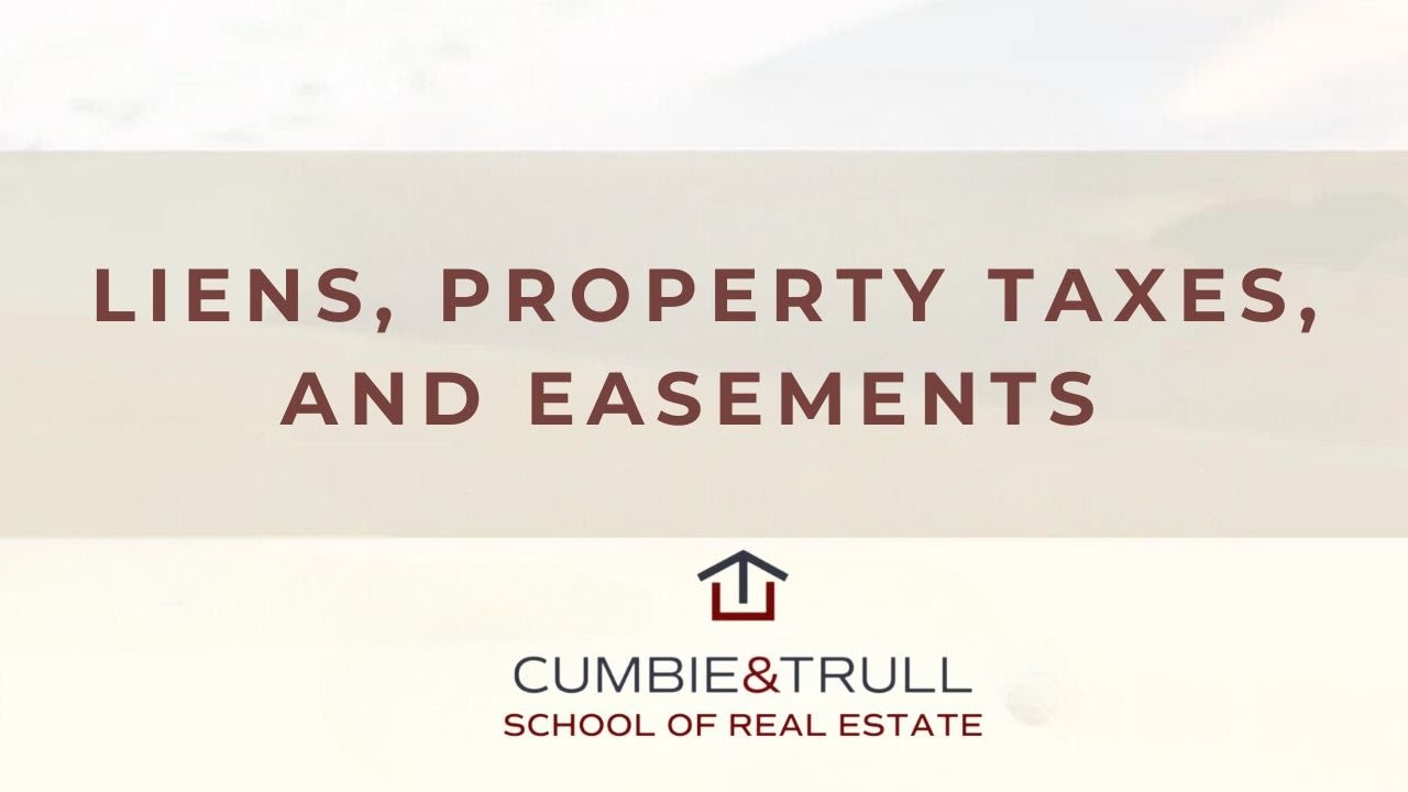 Liens, Property Taxes, Easements YouTube