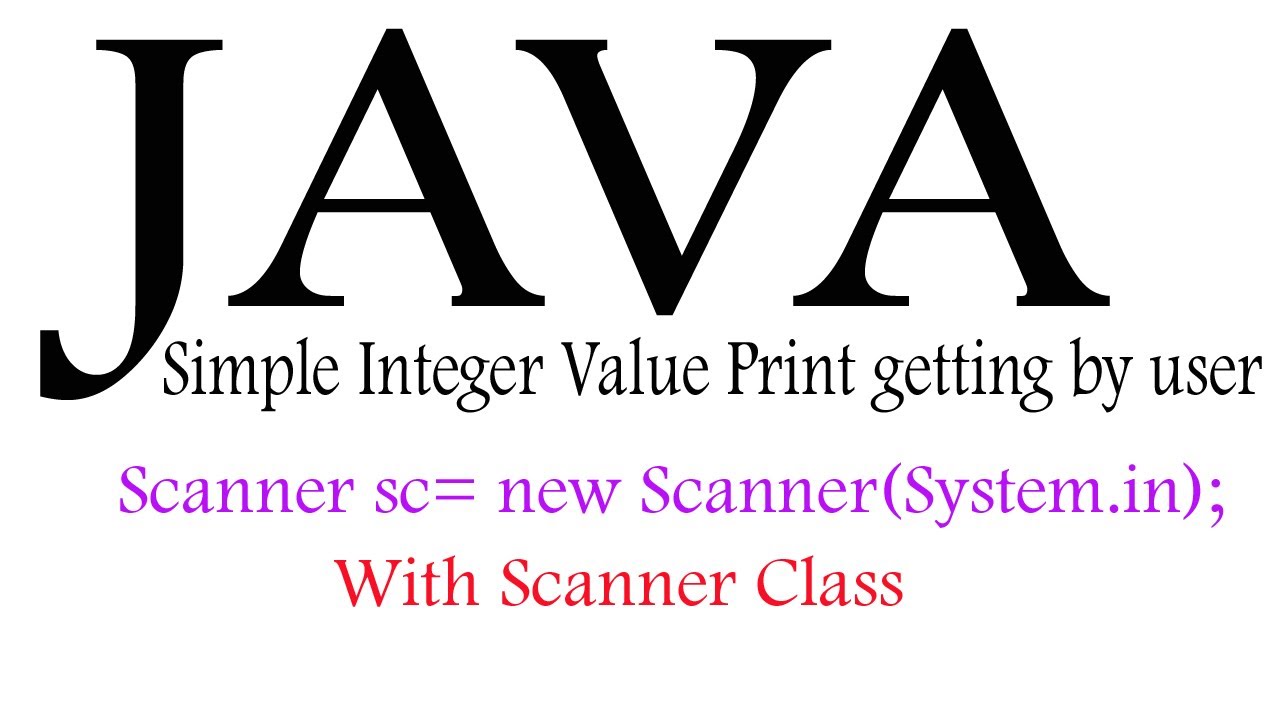 Simple print Integer Number in Java - YouTube