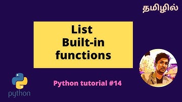 List built in functions in python [Tamil]