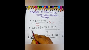 Average of First Odd Numbers 🔢 Math 2021 #mathtrick #shorts
