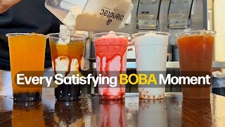 Famous Boba Café Vlog ASMR: 40 Min Collections of  Making Bubble Tea Net Worth