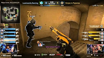 fnx Triple CZ Kill, force-buy won 5 alive - Luminosity vs NiP MLG CS:GO Major Championship: Columbus