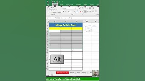 Merge Cells in Excel