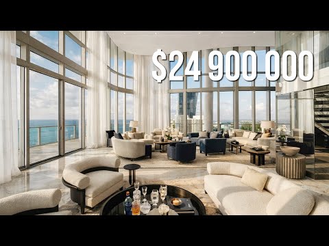 $24,900,000 Miami Penthouse Features Private Pool, Elevator, and Ocean Views