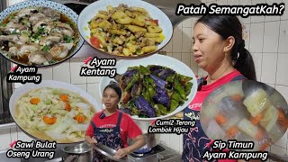 Hari Ruuuwet Lanjut Masak  Apa Tidak Ini ‼️ Oseng Terong Lombok Ijo,Tumis Kentan Ayam