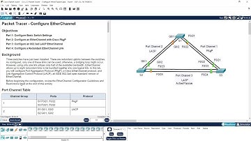 5.2.2 Packet Tracer - Configure EtherChannel