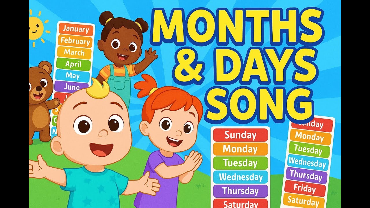 Learn Months & Days of the Week Song 🌞 | Fun Learning for Kids