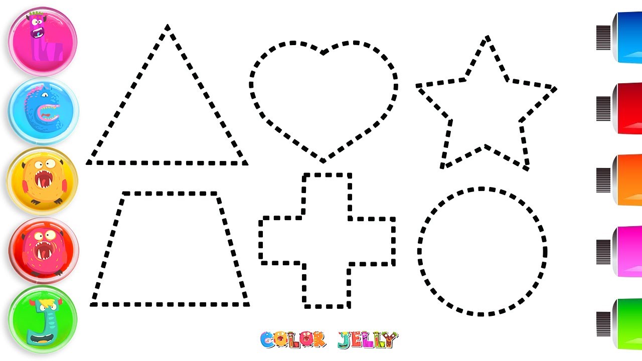 💗How to Draw Heart Shape & Other Basic Shapes | Easy Step By Step - YouTube