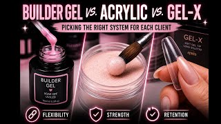 BUILDER GEL vs ACRYLIC vs GEL X | Which is BEST for your clients? | The Nail Teach