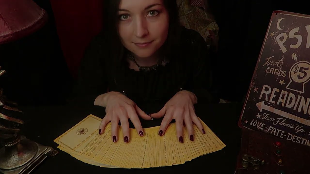 ASMR Soft Spoken Fortune Teller Roleplay ⭐ Tarot Cards ⭐ Card Sounds