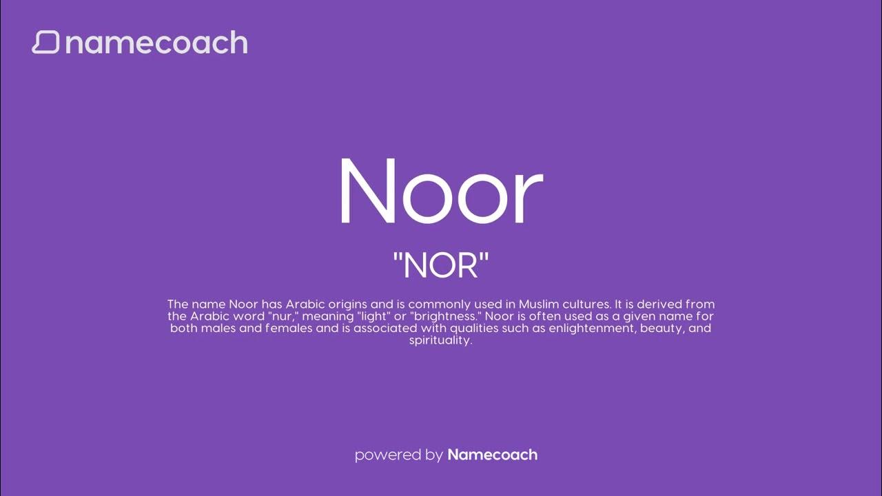 how-to-pronounce-noor-youtube