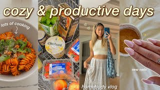 cozy & productive days in my life ✨ lots of cooking, grocery haul, moving updates