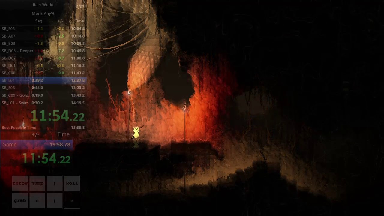 Rain World Monk Any% 14m 04s 410ms - Old World Record