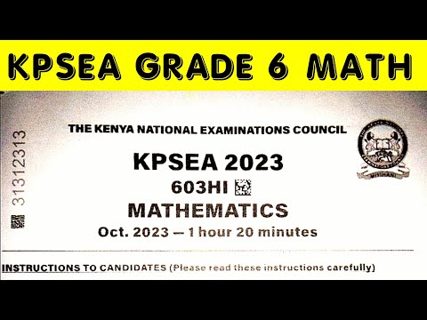 #Grade 6 #KPSEA