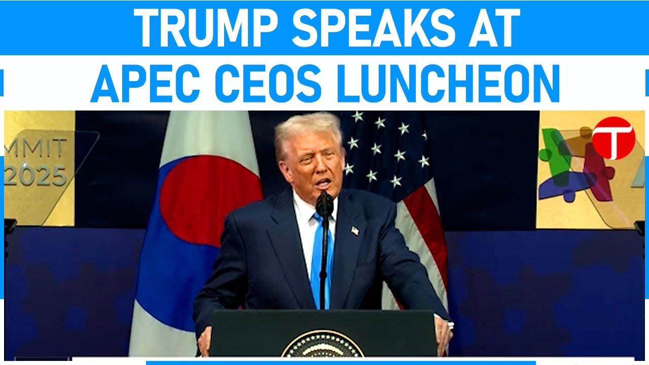 President Trump Delivers Keynote Remarks at APEC CEOs Luncheon - YouTube
