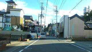 A Quiet Drive Through a Rural Hot Spring Town and Narrow Streets in Japan