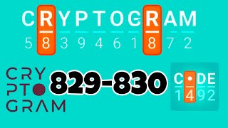 CRYPTOGRAM level 829 830