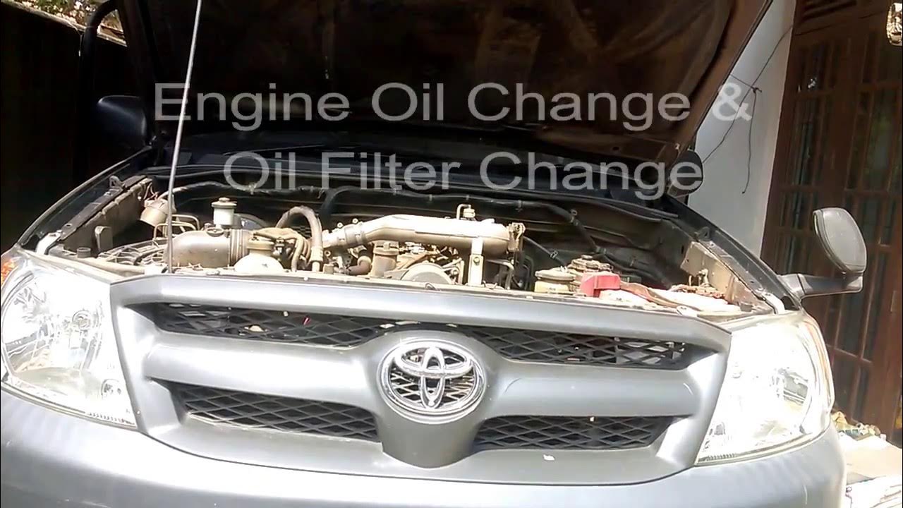 How to change the Engine Oil on Toyota Hilux MK6 YouTube
