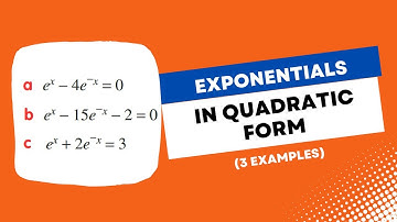 How To Solve Exponential Equations in Quadratic Form (3 Examples)